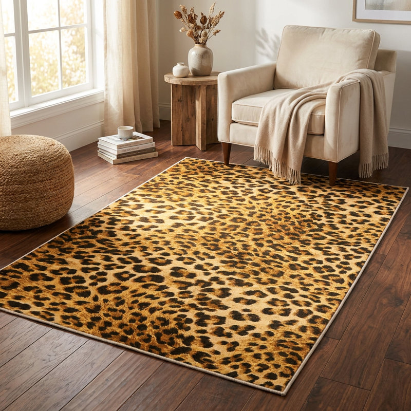 Tapis à imprimé léopard Catalina