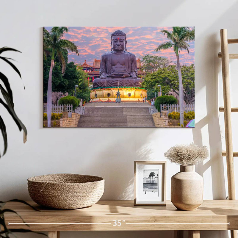 Statue de grand Bouddha Adella Changhua, H 16 po x l 24 po