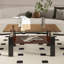 Table basse rectangulaire, table moderne en verre trempé transparent, table basse-1500639269-1500639272