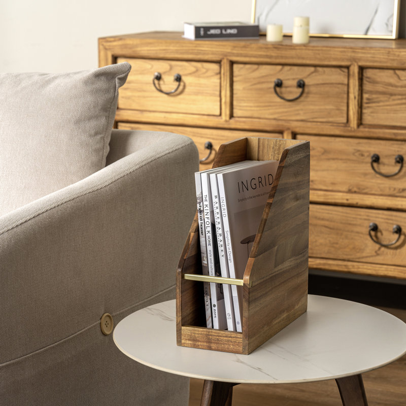 Acacia Wood Magazine Holder