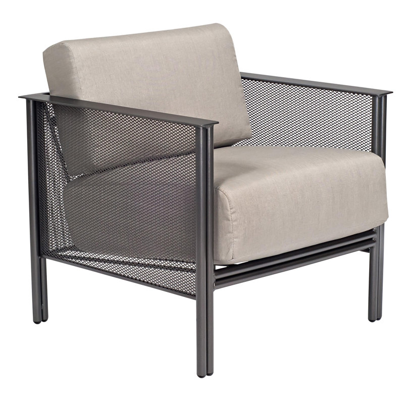 Jax Outdoor Lounge Chair, Pewter, Denver Scarlett Sunbrella®