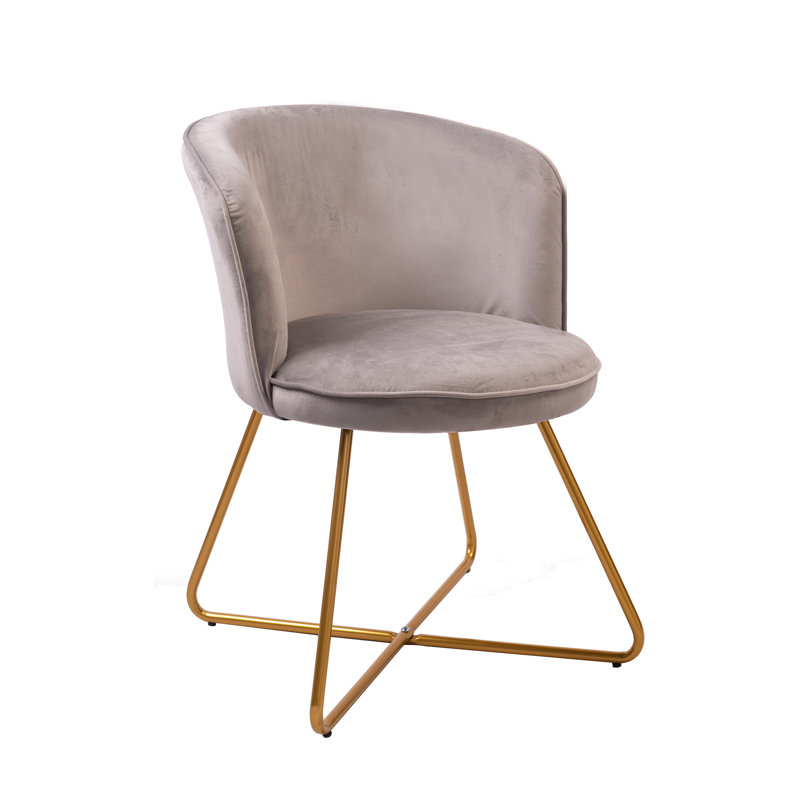 48cm H Velvet Upholstered Armchair, Grey