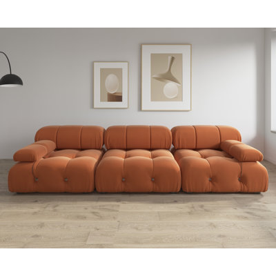 Italian Minimalist Casual Sofa 106.3'' Upholstered Sofa