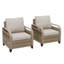 Ensemble de 2 chaises longues d'extérieur en osier brun-1643539394