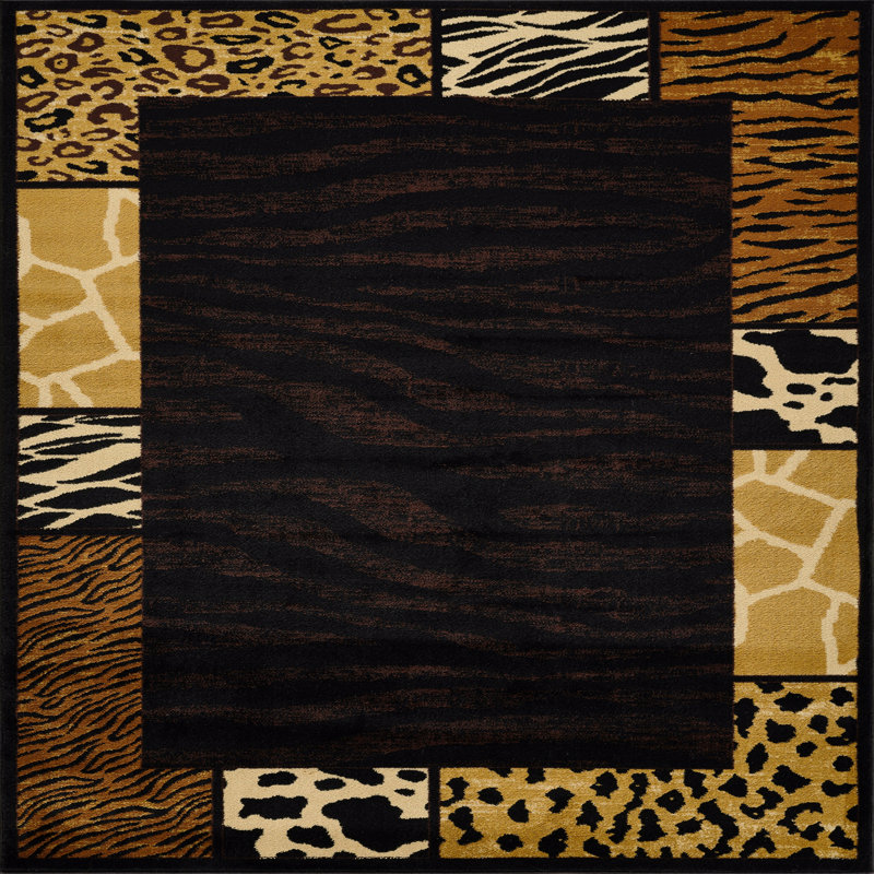 Tapis à motif animalier - 2 pi 7 po X 7 pi 3 po, Tapis de couloir 2 pi 7 po x 7 pi 3 po