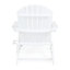 Chaise en bois blanc pour terrasse de patio près de la piscine, fonction pliante et porte-gobelets, 30,22 po de profondeur, 36,26 po de largeur, 35,27 po de hauteur, 22,75 lb