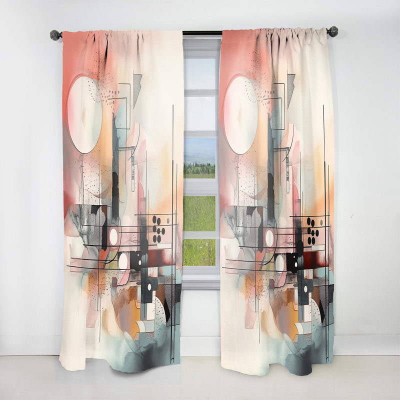 Kidham - Explorations In Serenity III - Modern Curtain - Velvet Room Darkening - 1 panel, 52" W x 84" L
