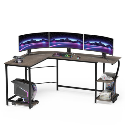 Lantz Modular L-Shaped Steel Computer Desk