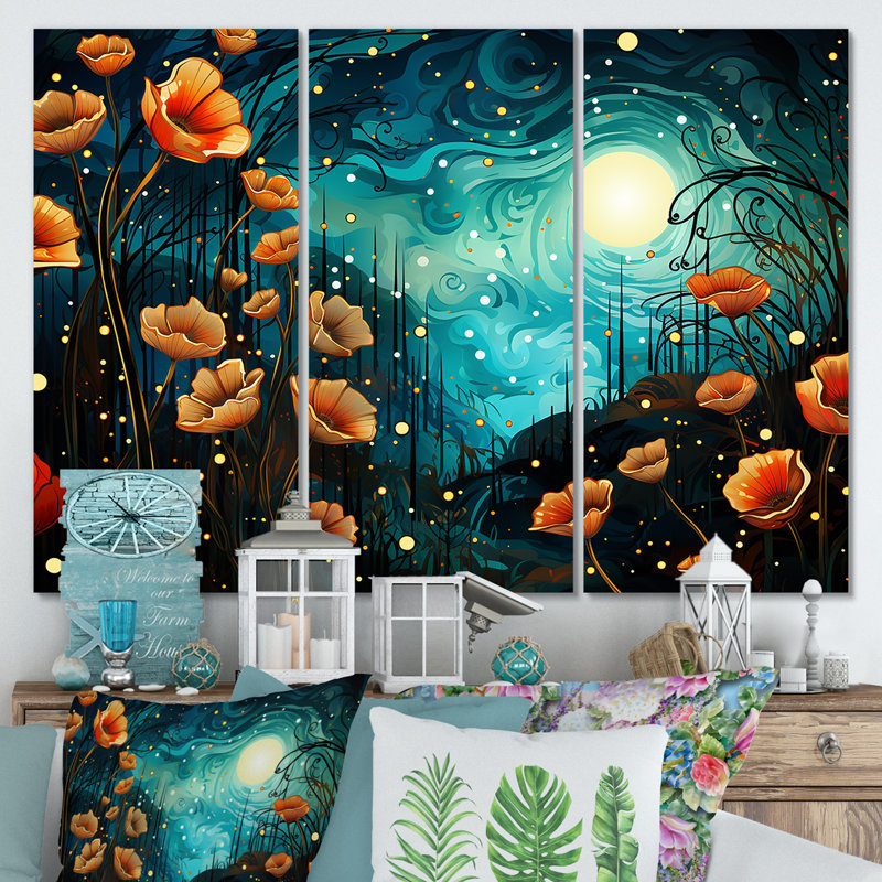 «Monets Garden Revisité Landscape I - Classics», art mural, Toile tendue, H 32 po x l 48 po
