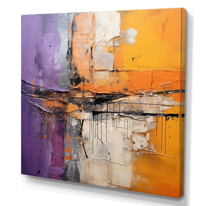 Collage Impressions IV sur toile, H 36 po x l 36 po x P 1,5 po, Toile tendue