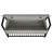Modern 42" Rectangular Hallway Bench With Grey Laminate And Black Metal Pegs For Storage Contemporary Entryway