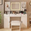 Grand ensemble de coiffeuse avec miroir lumineux à DEL-484031549-484031544