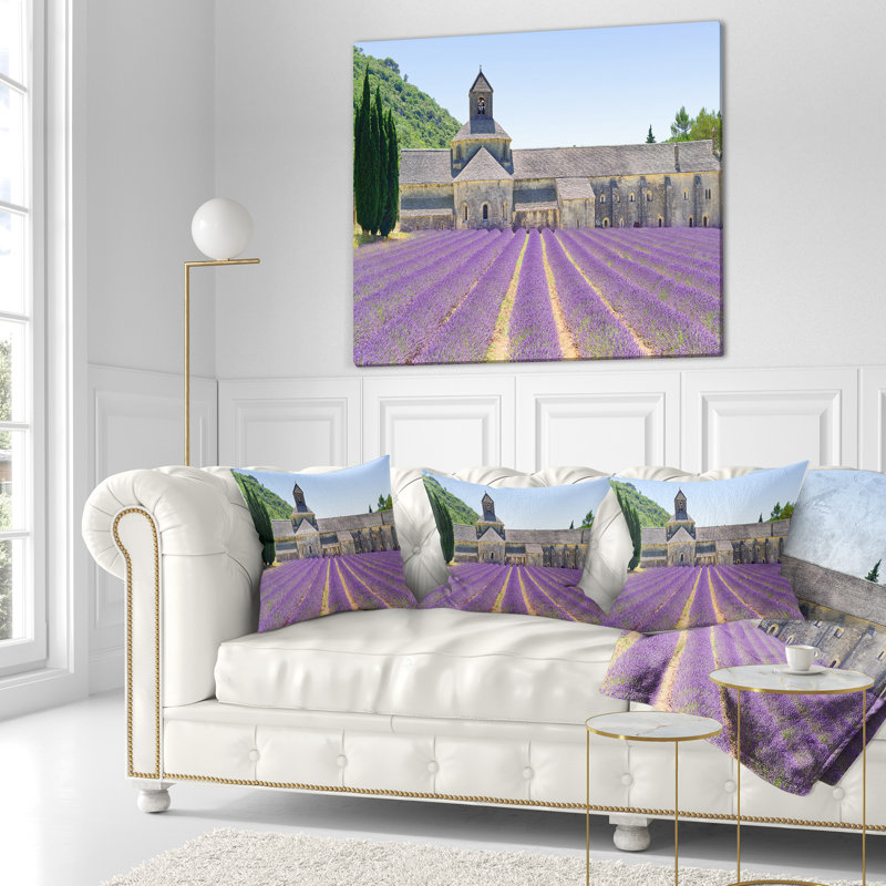 Coussin lavande Blooming, 16 po x 1 po, Coussin décoratif