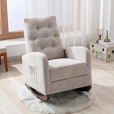 Fauteuil berçant à haut dossier Chrisann