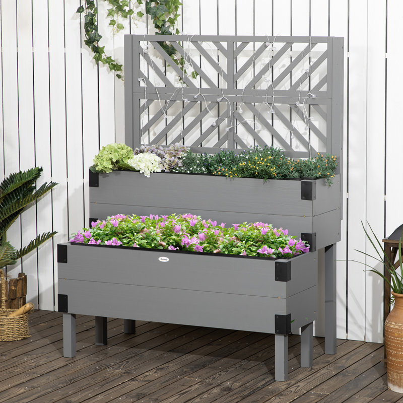 Raised Garden Bed with Trellis