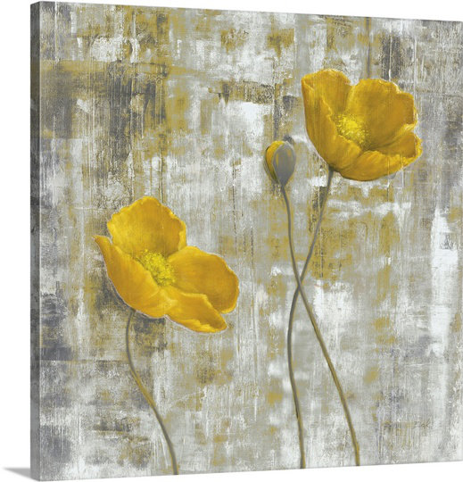 " Yellow Flowers I " by Carol Black Canvas On Demand