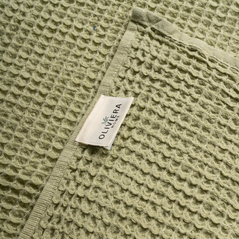 Ensemble de serviettes Waffle, Vert