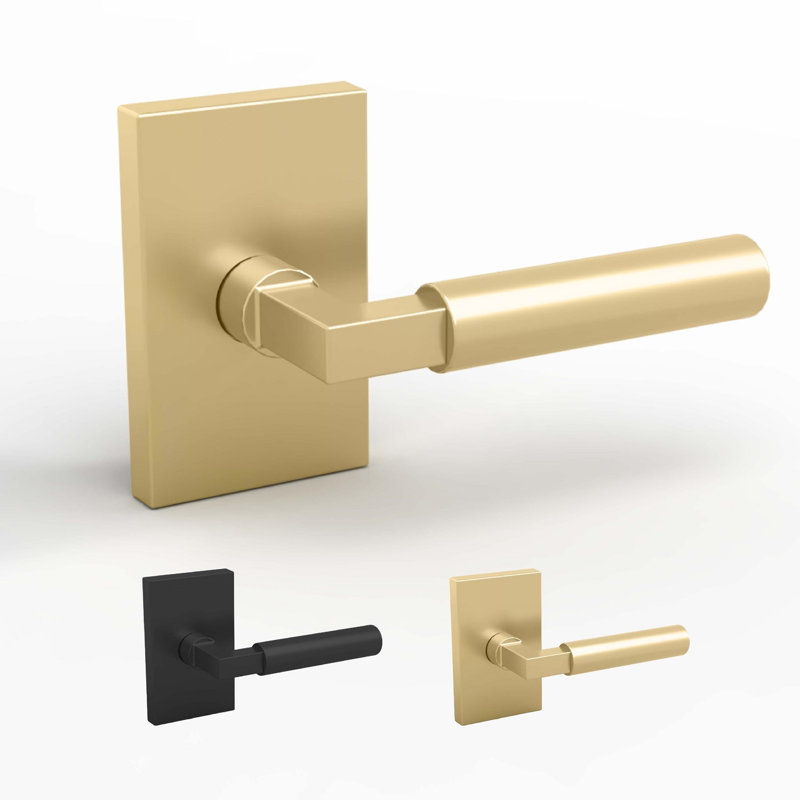 Poignées Mega Handles Camden, Paquet de 2, Laiton satiné, Faux bouton