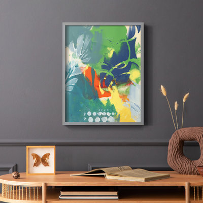 Tropical Graphics II Framed Print - Solid Wood