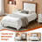 Wooden platform bed with upholstered base-2029263065-2029263070