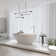 69.3"L x 33.5"W x 21.7"H Solid Surface Freestanding Oval Tub with Overflow and Drain