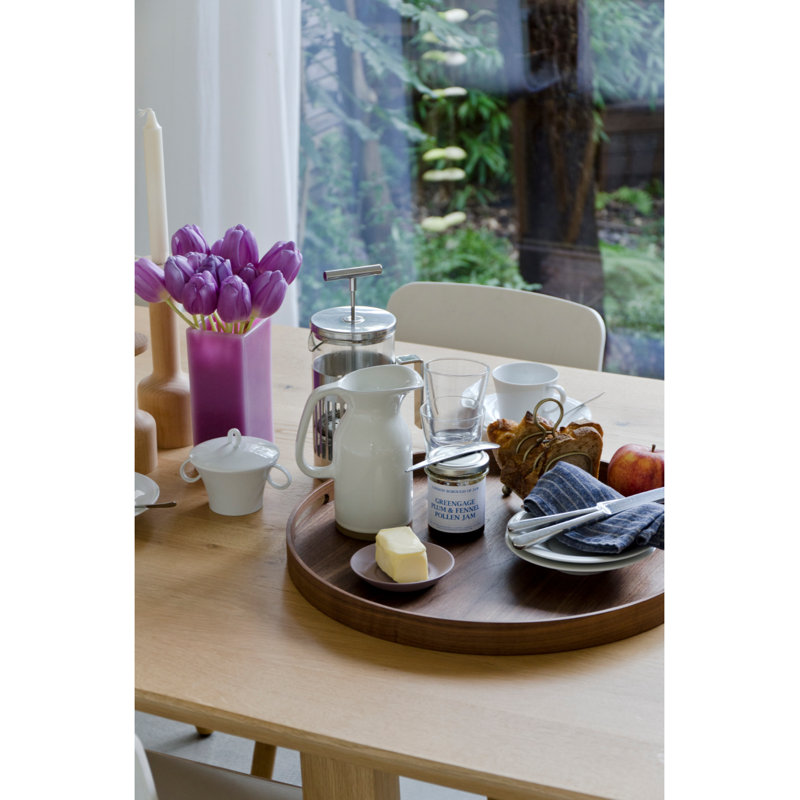 Wood Decorative Tray, Brown, 1" H x 18" W x 18" D