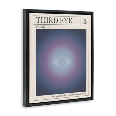 «Three Eye Chakra Meditation», art mural encadré flottant par Wild Apple