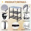 Outdoor Grill Cart Table, Stainless Steel Pizza Oven Stand Trolley Table With Wheels-829066785