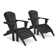 Seashell Adirondack Set with Ottomans
