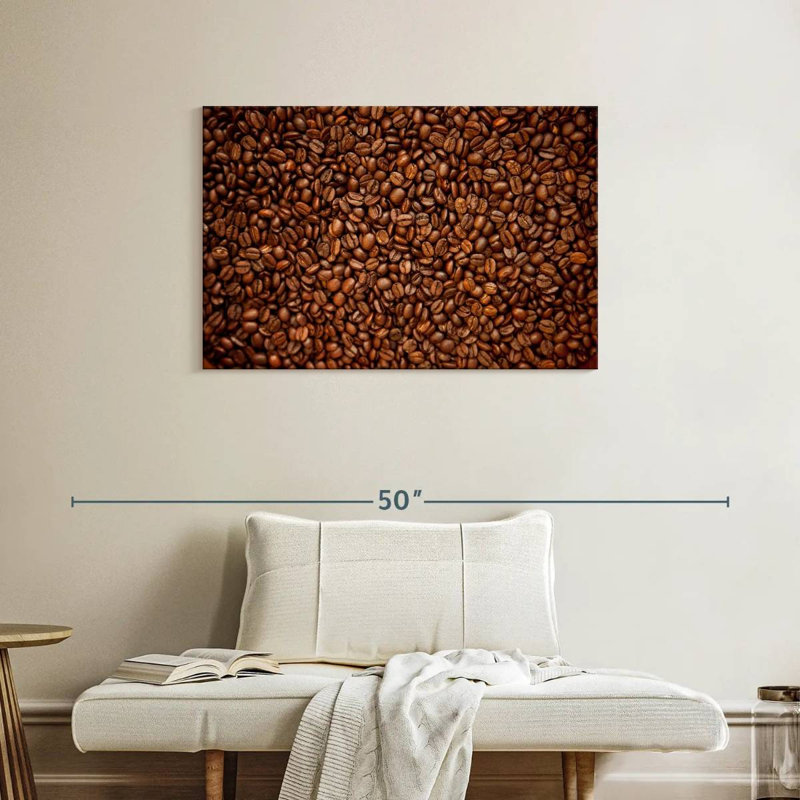 Grains de café foncés Yarlin, H 24 po x l 36 po