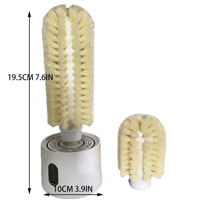 Brosse rotative à coupelle pour bouteilles d'eau