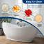 Baignoire autoportante 71 pouces avec massage à bulles d'air, baignoire en acrylique blanc brillant pour salle de bain