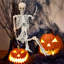 5,4 pi squelette de vie d'Halloween, squelette pleine grandeur pour les accessoires de jardin d'Halloween