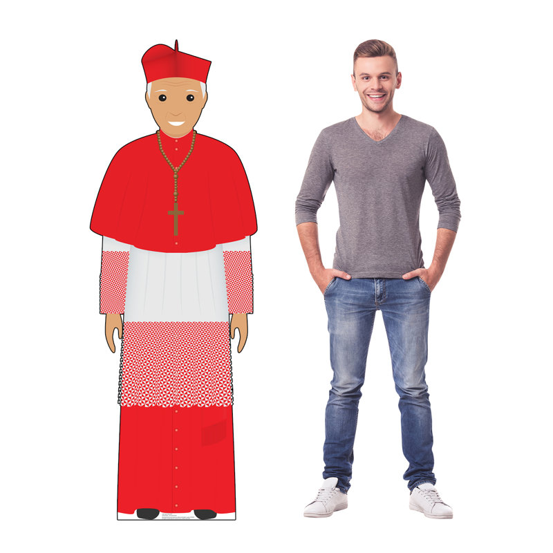 Accroche en carton pope tenue (illustrée)