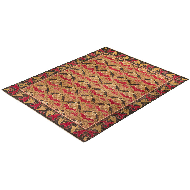 Arts & Crafts One-of-a-Kind 7' 10" X 9' 10" Hand Knotted Area Rug