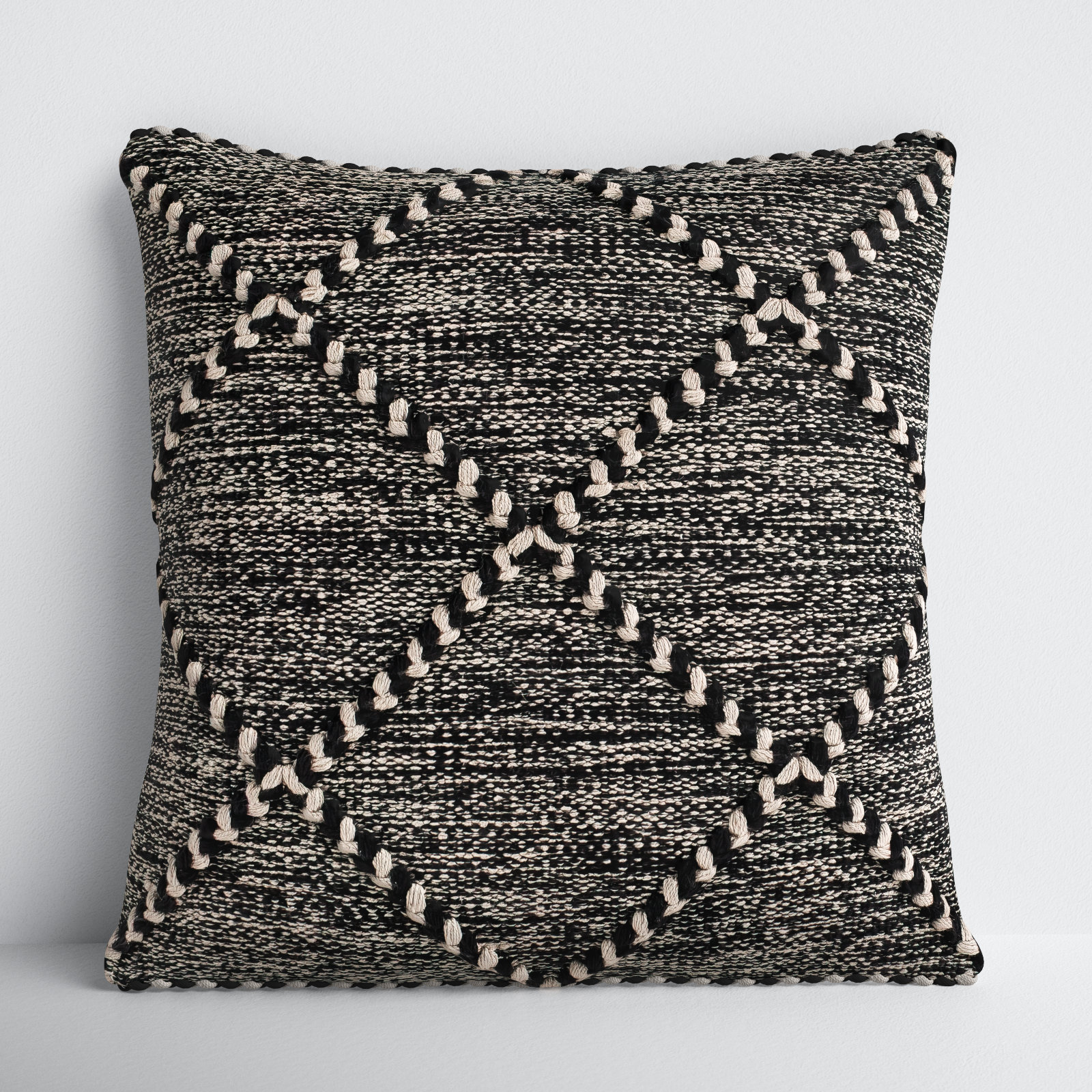 Damali Geometric Cotton Pillow Cover, 18" x 18"