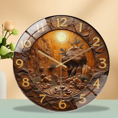 Horloge murale de jardin en bois