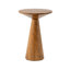 Petite table de bout ronde en bois massif H 19,5 po-133568951