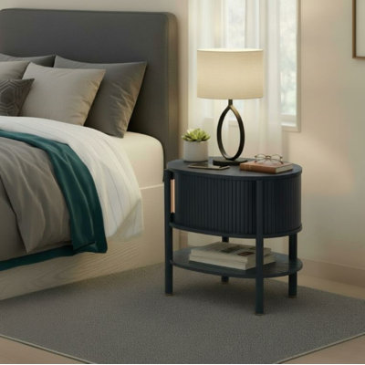 Acelyn Tambour Nightstand/Side Table