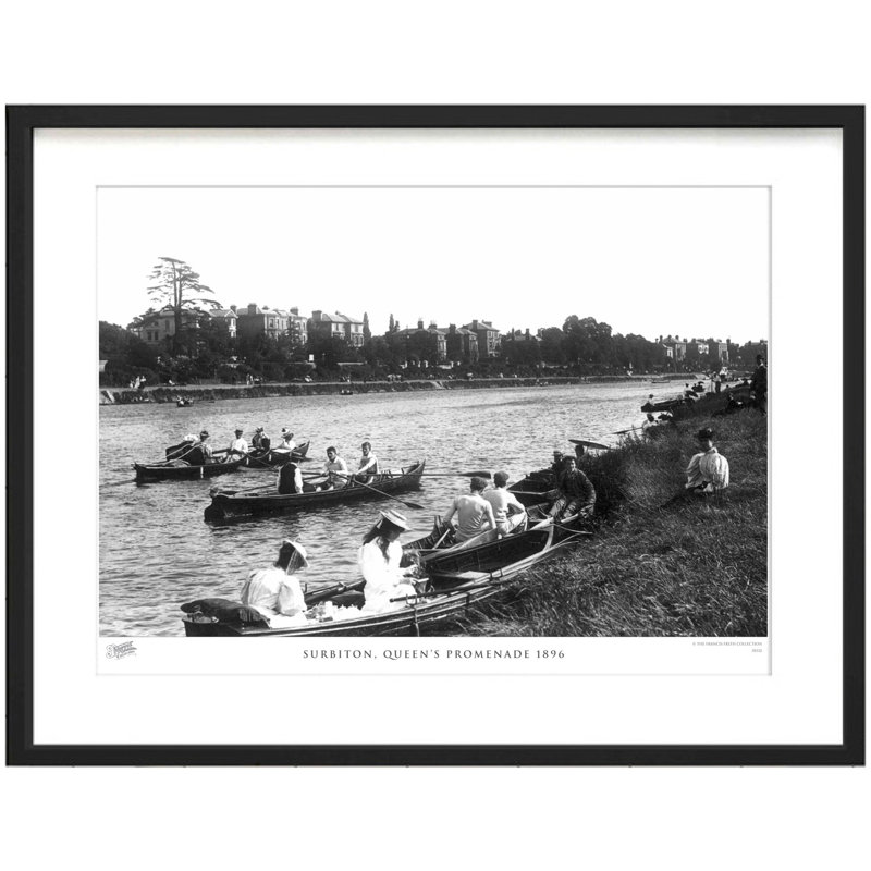 Surbiton, Queen's Promenade 1896 by Francis Frith - Single Picture Frame Print, 28cm H x 36cm W x 2.3cm D