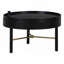 Table basse ronde en bois 24 po avec rangement et pieds en métal -326389850
