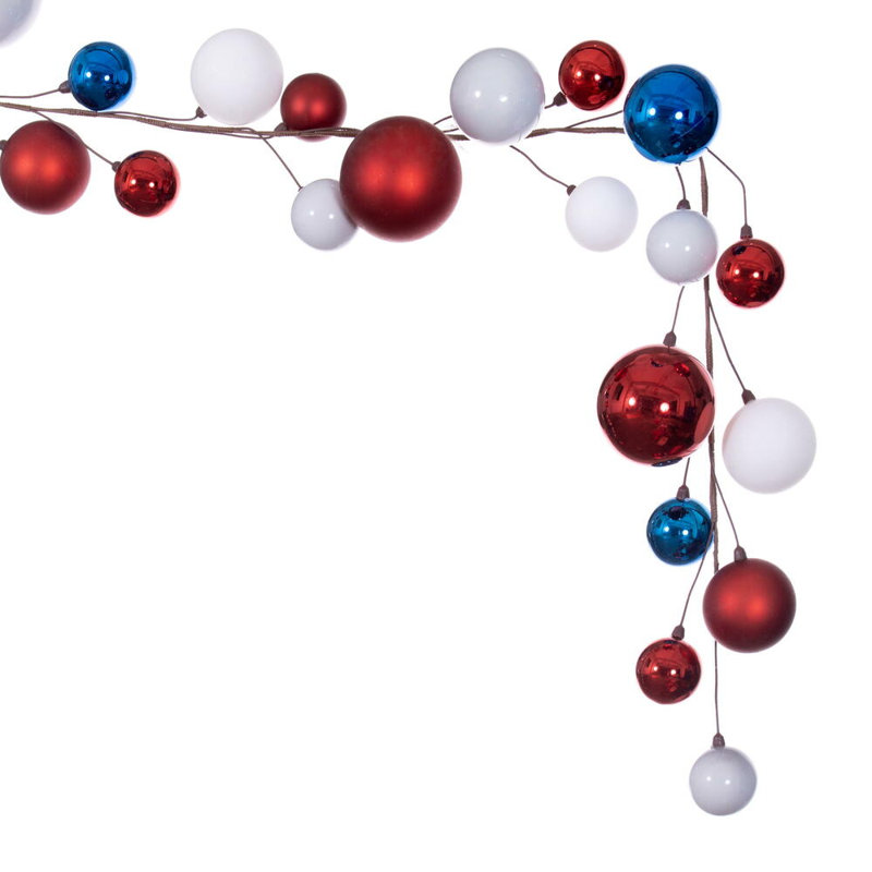 Guirlande 10 ', Rouge / blanc