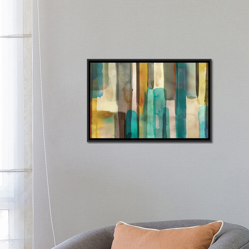 « everet ii », impression sur toile, H 18 po x l 26 po x P 1,5 po, Toile avec cadre noir, Pas de tapis