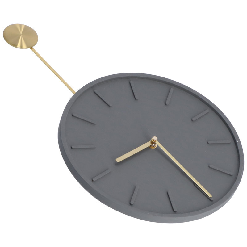 Modern Wall Clock Hanging Round with Large Pendulum for Kitchen Coffee Shop Bar