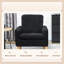Chaise d'appoint rembourrée avec pieds en bois Teddy-986114967