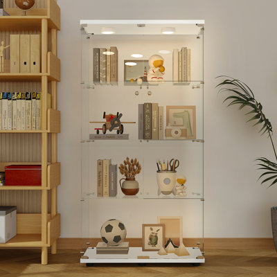 Armoire multifonctionnelle en verre trempé pour la présentation, le rangement du vin, la conservation des dossiers et plus encore, convenant à tout endroit