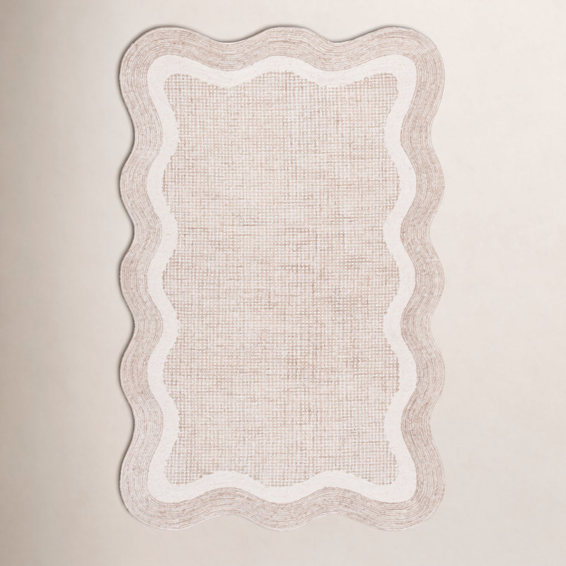 Ébène Neruda 536 touffeté à la main 80% laine Tapis géométrique 20% coton, Rectangle 9 pi x 12 pi