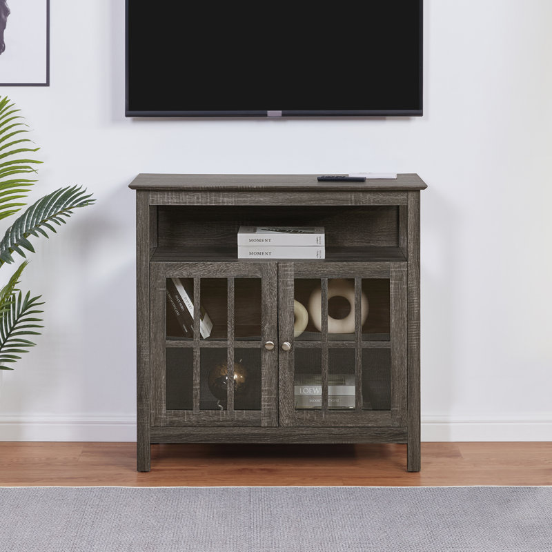 Meuble télé de 40 po avec armoires de rangement Bamard, Noir