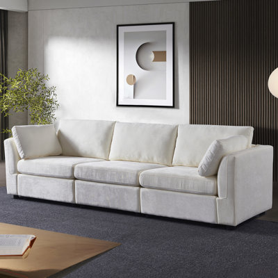 Canapé modulaire en tissu chenille, simple et grand, le siège et le dossier sont très doux. This Is A A Knock Down Canapé