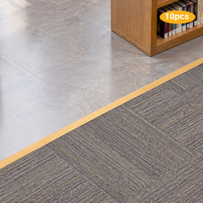 Bande de transition pour plancher, garnitures de bordure de plancher de 10 pièces pour joindre les espaces / seuil de plancher, bandes de transition pour moulure en T